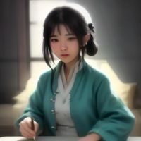 色色漫画内容编辑晨墨的工作照，一位年轻女性坐在明亮的窗边，手持数位板，桌上有漫画草稿和便利贴，展现出对漫画创作与编辑的热情